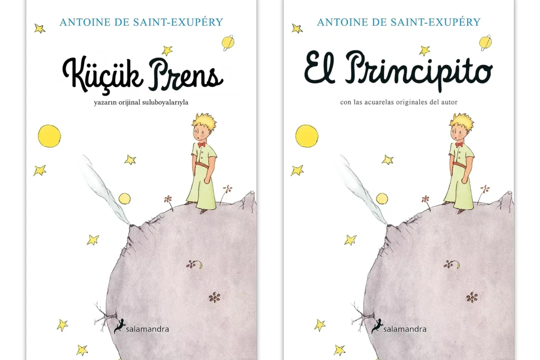 Portada del libro El Principito de Antoine de Saint-Exupéry en castellano y turco