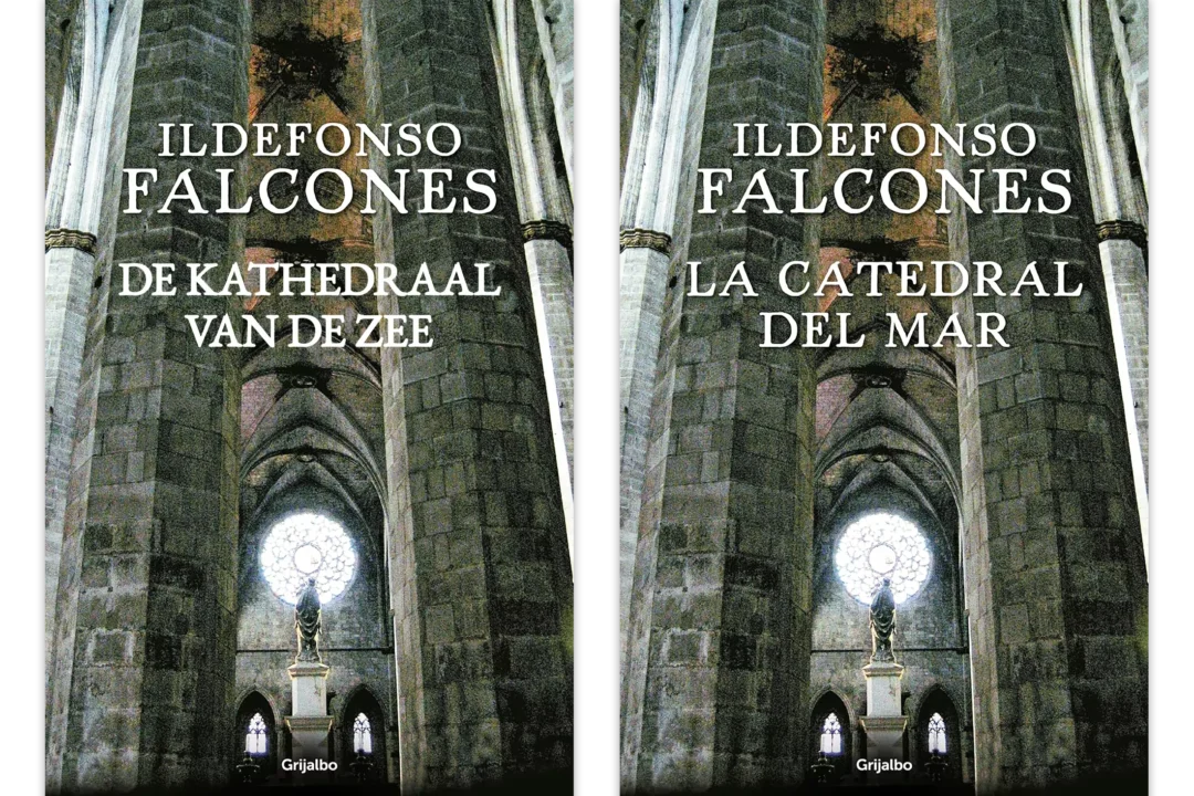 Portada del libro La catedral del mar de Ildefonso Falcones en castellano y neerlandés