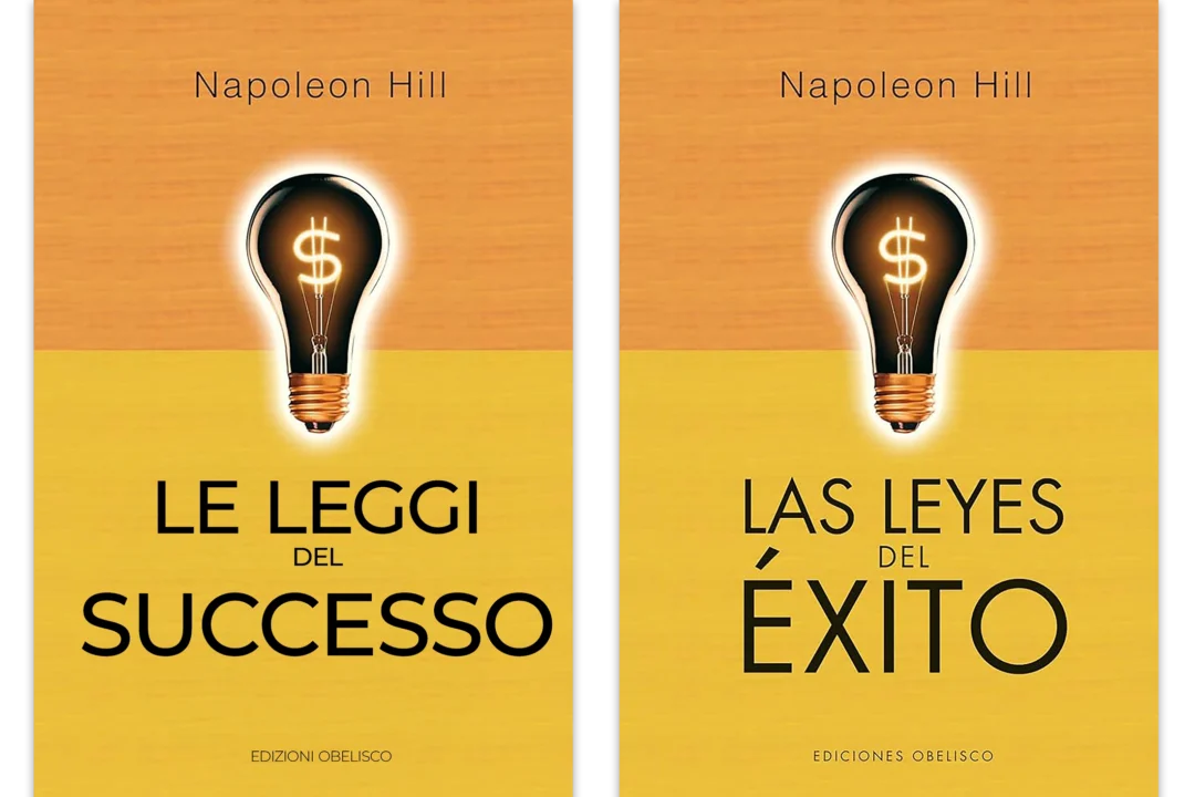 Portada del libro Las leyes del éxito de Napoleon Hill en castellano e italiano