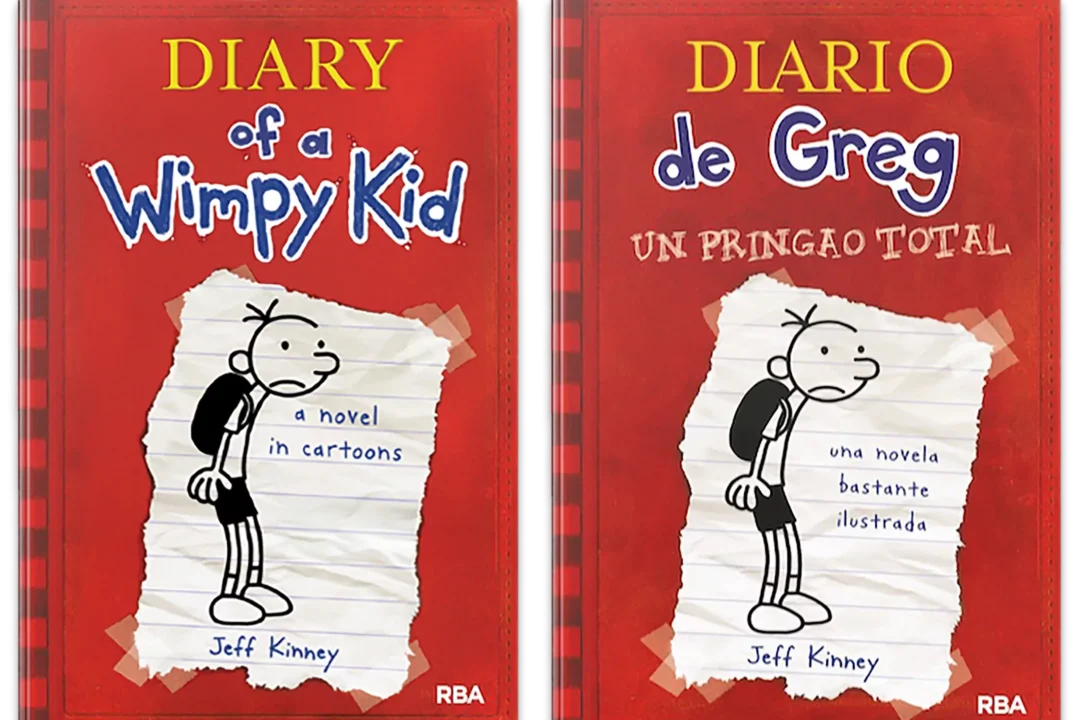 Portada del libro Diario de Greg de Jeff Kinney en castellano e inglés